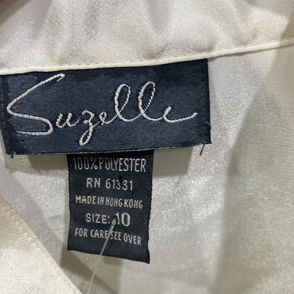 New with Tags Ivory Vintage Suzelle Long Sleeve Button Down Shoulder Pads Sz 10 - Picture 3 of 7